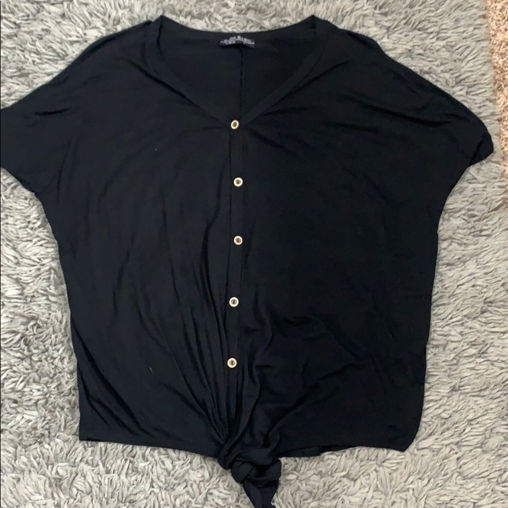 Button Down Tie Front Top - image 1